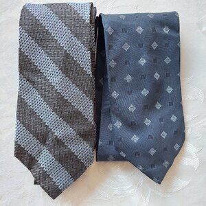 Bellissimo Moda Italia Silk Ties Set of Two Men's 3.875"